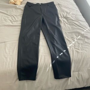Zara straight leg leather pants